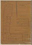 216681 Plattegrond van de begane grond en kelder van het ontwerp voor een dienstgebouw bij het Stads- en Academisch ...